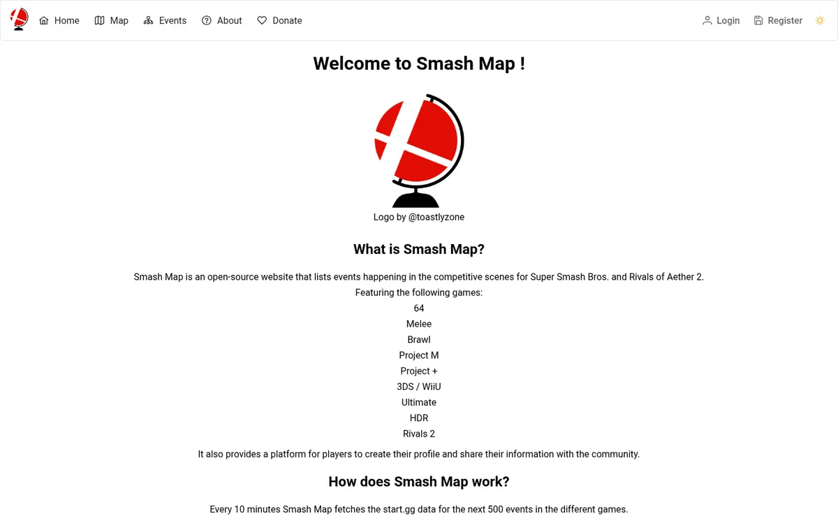 Screenshot of Smash Map
